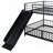 Full Over Full Size Metal Bunk Bed With Slide And Guardrails, Black-759370525-759370528