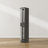 LED Corner Glass Display Cabinet With Remote, Black Finish, Gold Handles