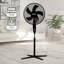 GEEPAS 16” Pedestal Free Standing Cooling Fan | 3 Speeds 5 Blades Wide Angled Oscillation Pivoting Head & Adjustable Height | Powerful Airflow Floor Fan | Home Office Use, 1 Year Warranty 45W-99187361
