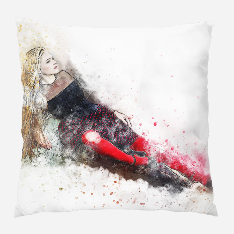Coussin de fille fille Boggess, Microsuède, Intérieur