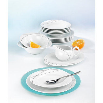 Trio Highline 16 Piece Dinnerware Set, Service for 6