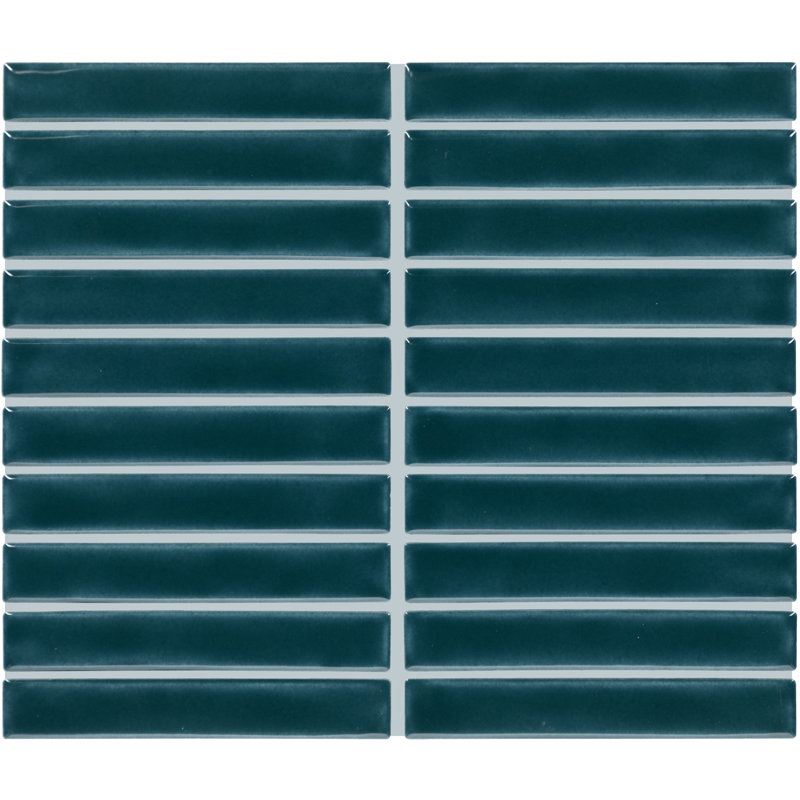 Daltile Artcrafted 1 x 6 Glazed Ceramic Mosaic Tile (10 PCS Per Carton) (10.00 SQFT Per Carton), Tide