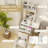 Compact Vanity Desk Set with 3-Color Lighted Mirror and Power Outlets