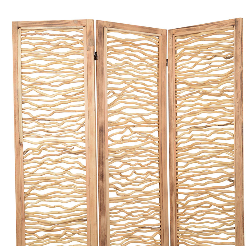 60 X 69 Brown 3 Panel Wood Foldable Screen 60 X 69 Brown 3 Panel Wood Foldable Screen