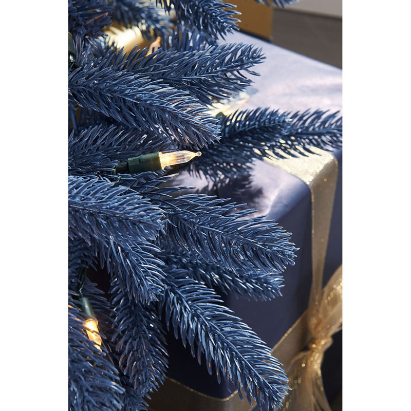 Blue Realistic Fir Christmas Tree with 350 LED Twinkling Lights, 5' H
