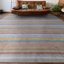 Tapis doré et multicolore de haute qualité noué à la main Gabbeh