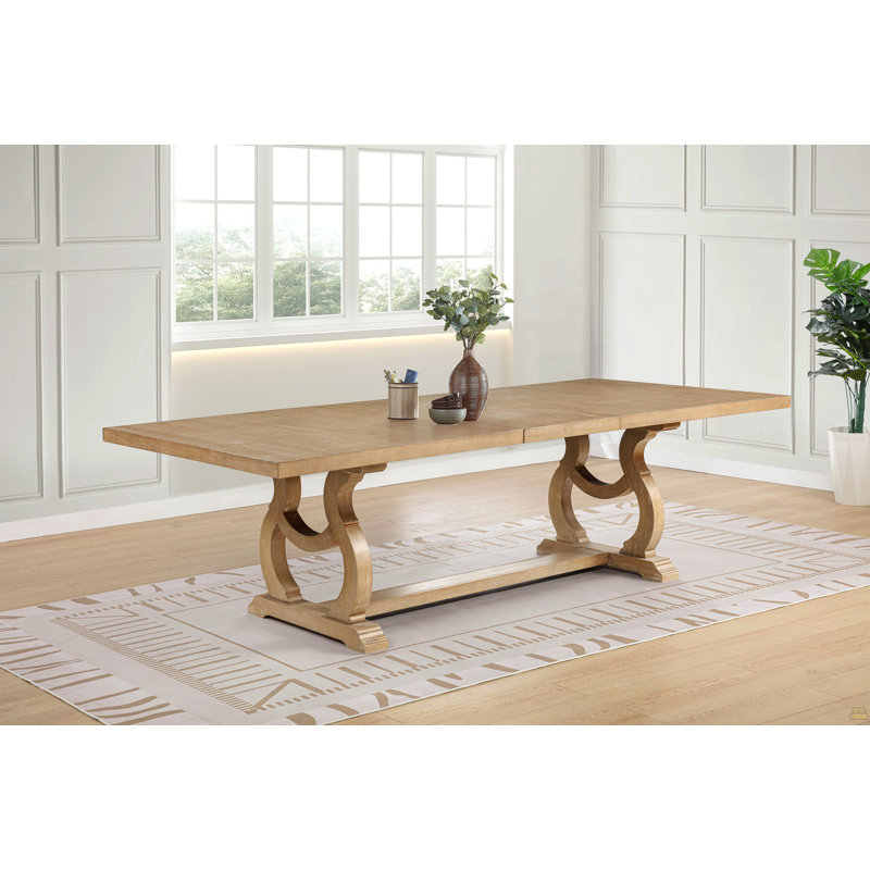 Fremont Brown Trestle Rectangular Dining Table
