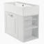 Meuble-lavabo mural de 21,8 po avec lavabo, armoire flottante murale, grand tiroir, tablette réglable, porte-papier hygiénique, système de fermeture en douceur, blanc-750949018