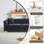 Canapés Chesterfield de luxe en velours moderne de 84 pouces avec accoudoirs roulés pour la maison