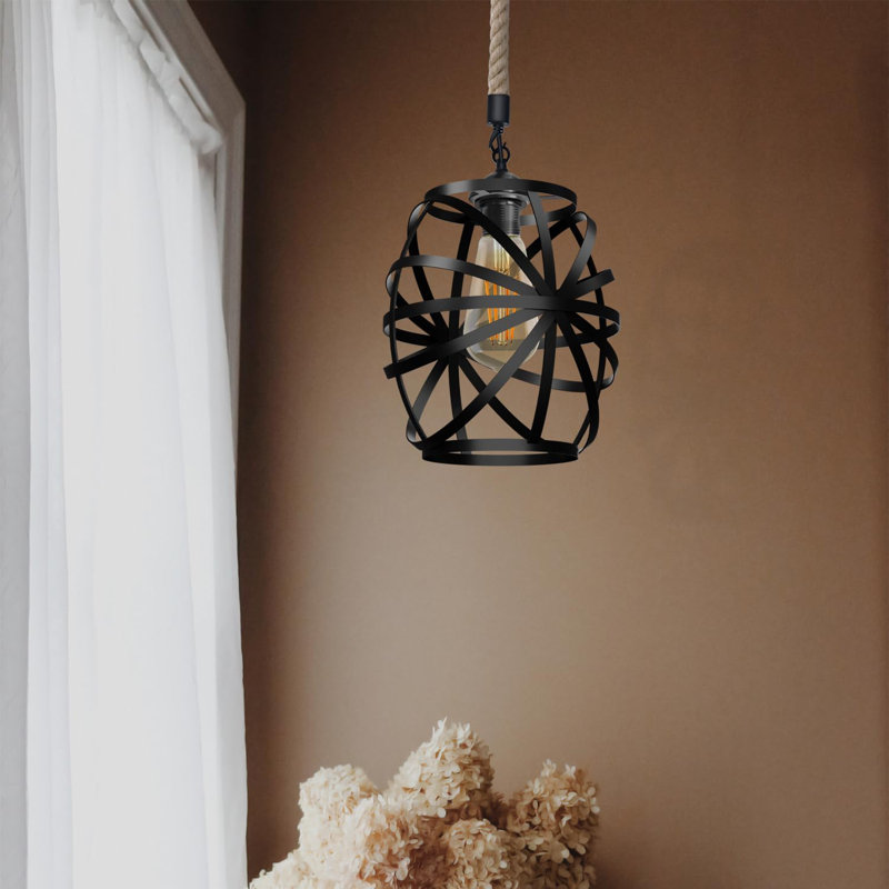 Deleesa 2 - Light Caged Pendant, Black, No