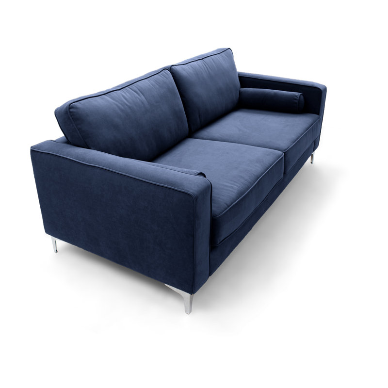 Georgio 3 Seater Velvet Sofa, Navy