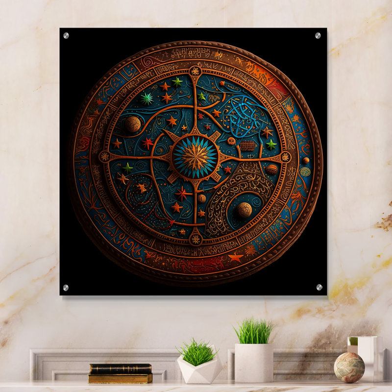 Décoration murale Tennyson - Astrologie en acrylique, H 16 po x l 16 po