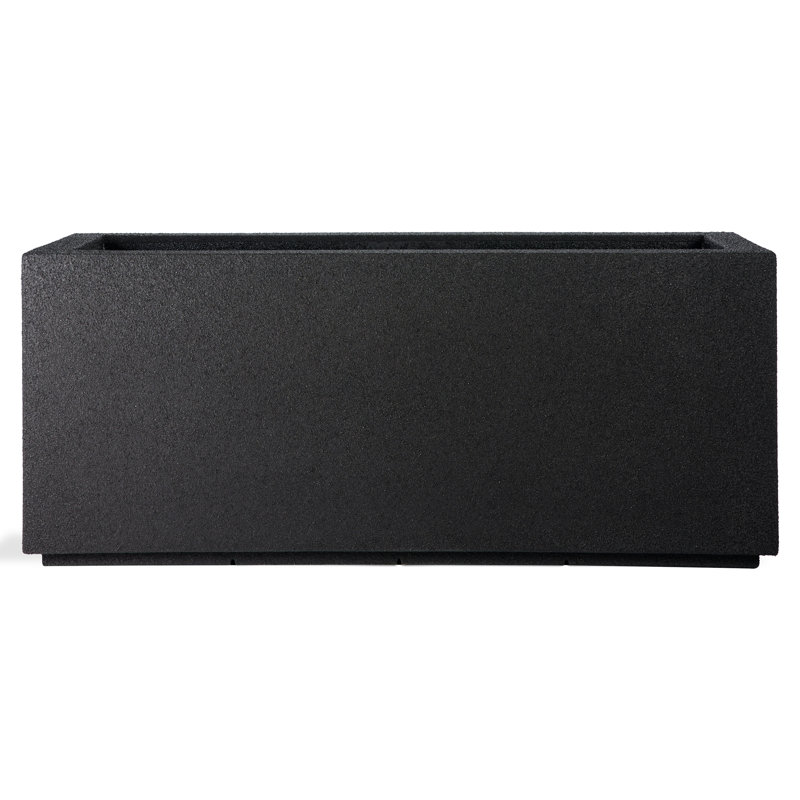 Milan Tall Polymer Box, Black Granite, 19" H x 46" W x 17" D