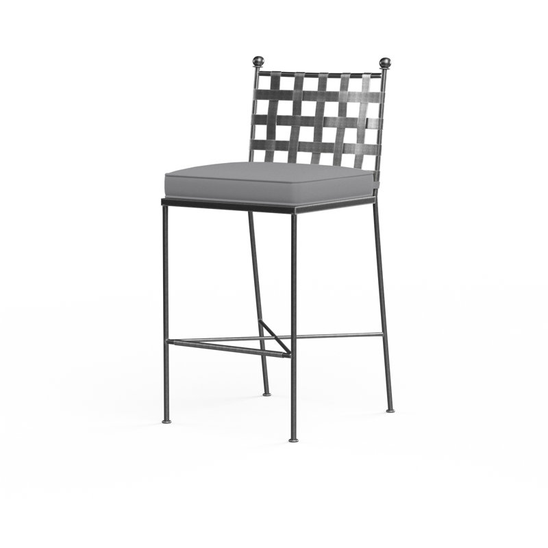 Provence Outdoor Bar Stool, Canvas Granite Sunbrella® Canvas