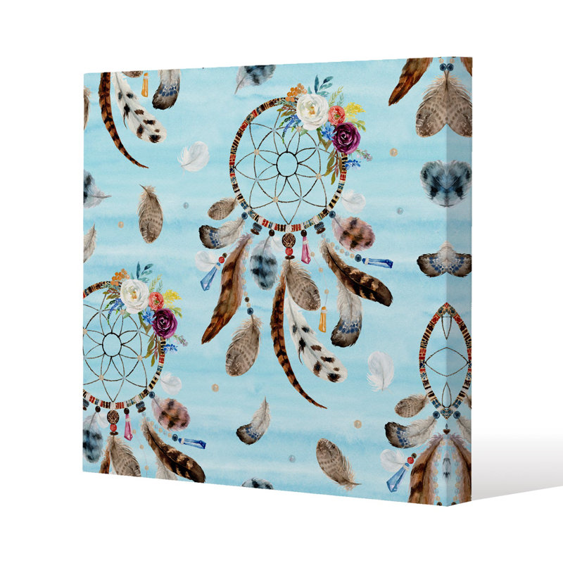 Native American tribe decor Slim Style Canvas Print, 15mm Slim Real wood., 75 cm H x 75 cm W