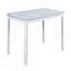 Ensemble de salle à manger 5 pièces en bois: table rectangulaire et 4 chaises rembourrées, décoration en cristal-278050985-278050981-278050978