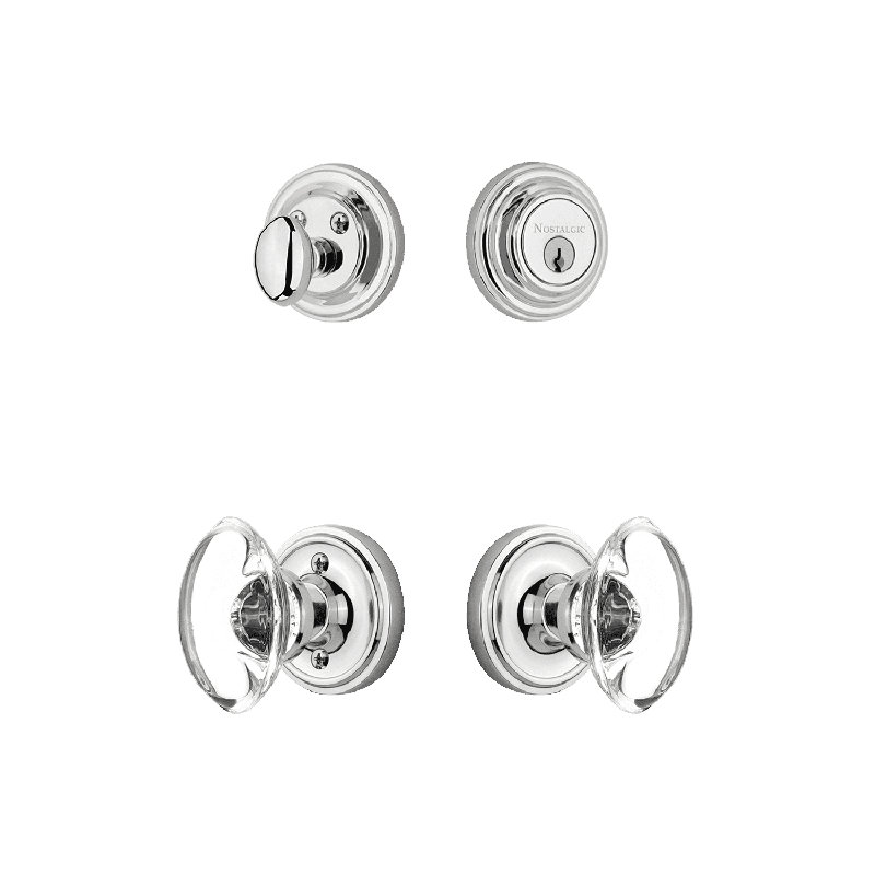 Ensemble d'entrée avec rosette Nostalgic Warehouse Classic, Chrome brillant, 2.375
