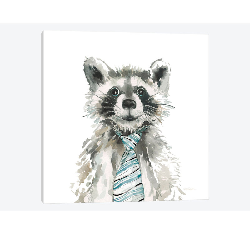 «Cute Critter: Raccoon», reproduction sur toile, H 12 po x l 12 po x P 1,5 po, Toile tendue