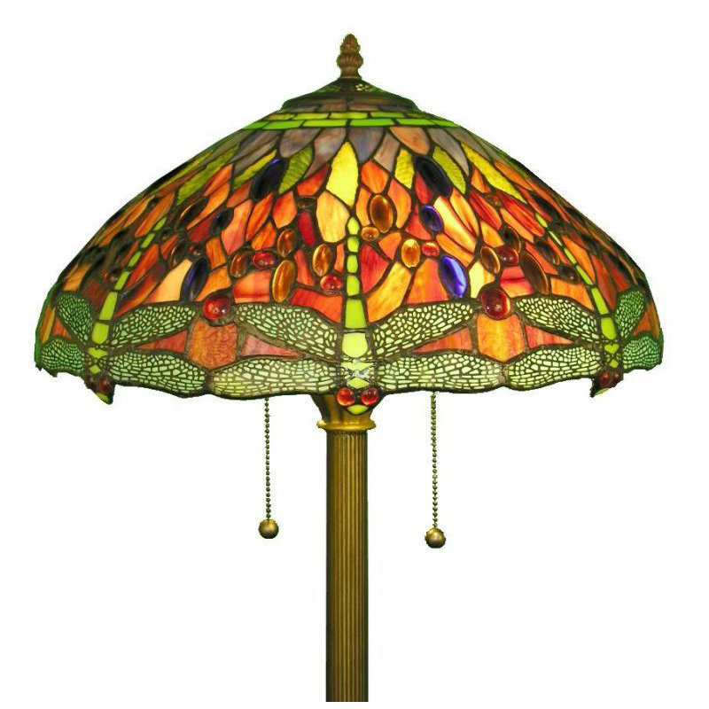 Lampe sur pied en bronze 60 po Dragonfly