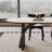 Semicircular Rock Slab Dining Table-1588214191
