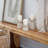 3 Piece Wood Tabletop Candlestick Set-136685337