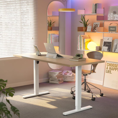 Bureau électrique debout avec 4 préréglages de mémoire, bureau assis-debout à hauteur réglable pour bureau personnel et poste de travail d'ordinateur
