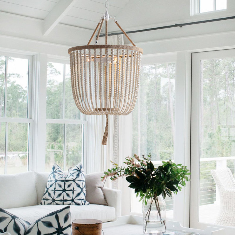 Lakesha 3 - Light Dimmable Empire Chandelier, Cream