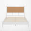 Base de lit plateforme en bois avec tête de lit en rotin-166704485-166704487
