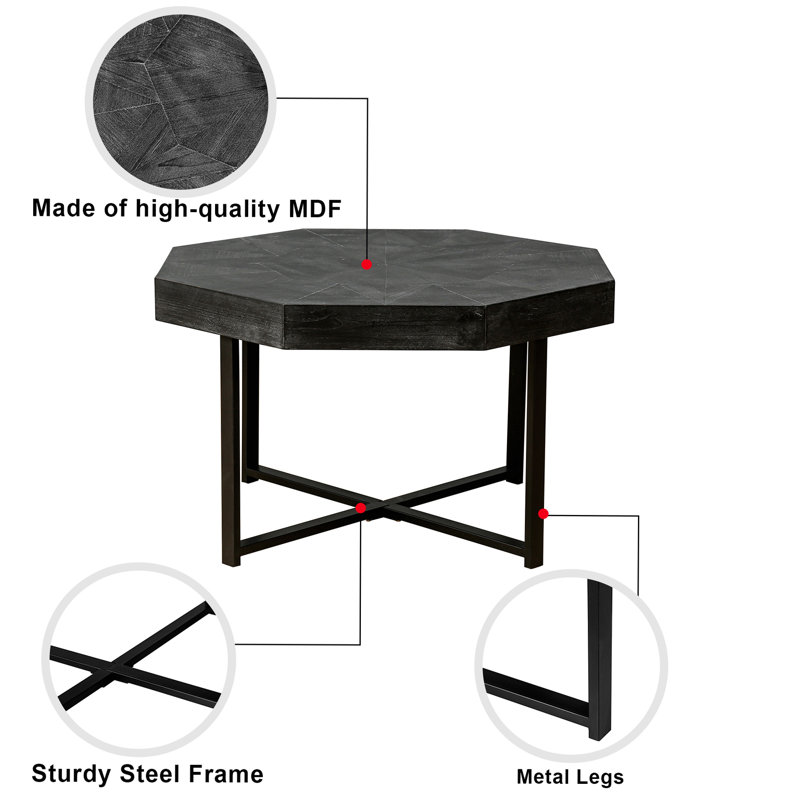 Plateau de table en bois 30 po, Antique Black