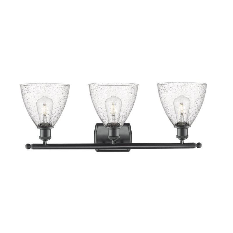 Éclairage pour meuble-lavabo 3 lumières Shauna, DEL, Noir mat