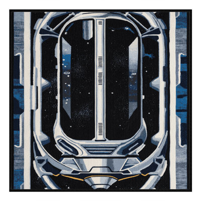 Machine Washable Space Gray Area Rug