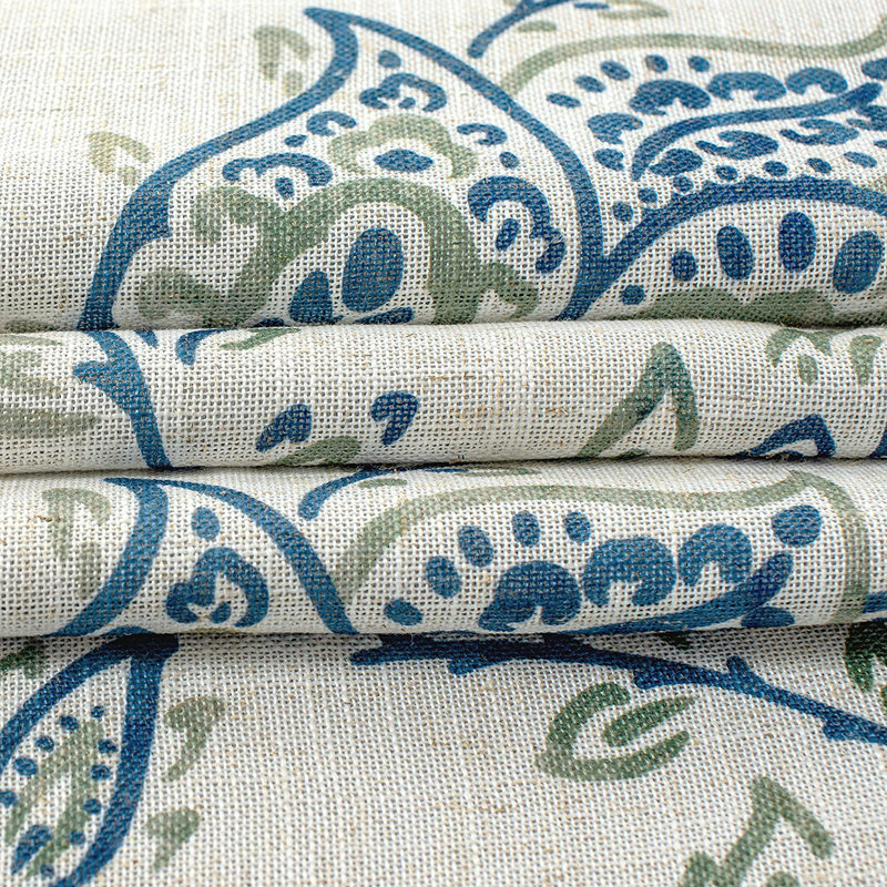 Twyla Floral Tailored Window Valance, Blue Green, 52'' W x 18'' L, Floral