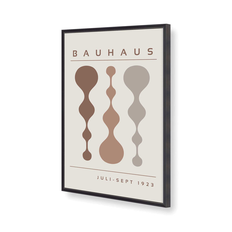 «Brown Retro Bauhaus», affiche I, H 15,25 po x l 12,25 po, Zinc patiné