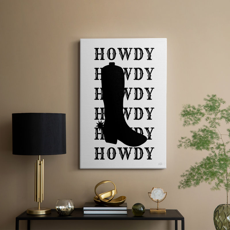 Howdy - Cavas enveloppés de galerie, H 27 po x l 18 po