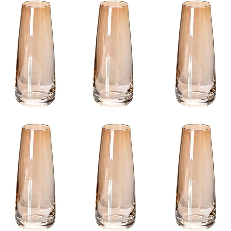 Glass Table Vase, Amber
