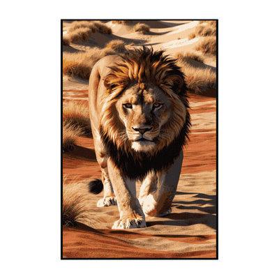  Tapis lavable lion du désert