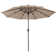 Bettine 120'' Market Umbrella - 3-Tiered Sunshade with Push Button Tilt and Easy-Open Crank