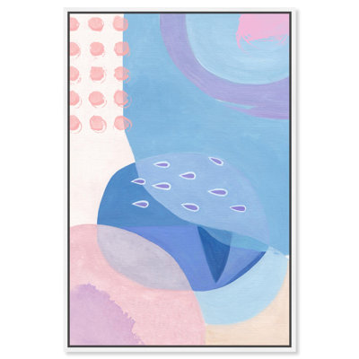 Doll Memories - Pretty Blue II Canvas Colorful Abstracts by Art Remedy