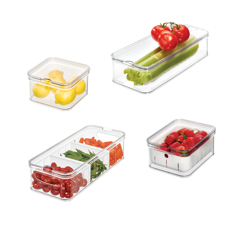 Rangement transparent en plastique recyclé pour garde-manger et bac de rangement iDesign