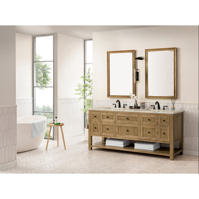 Breckenridge 72" Double Vanity W/FreePower Wireless Charger