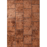 Rapture Patchwork Area Rug in Orange