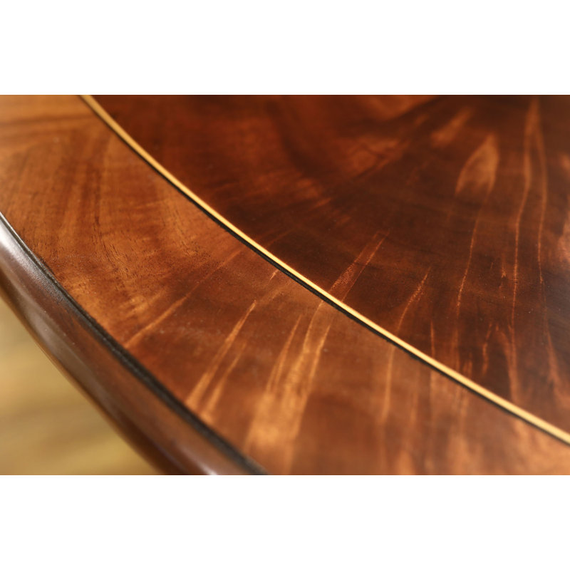 Round Mahogany Wood Dining Table