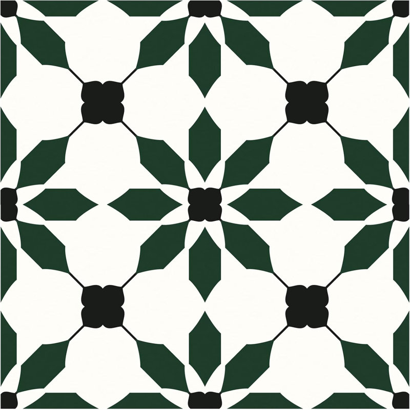 7.87" x 7.87" Peel and Stick Floor Tile, 40 PCS Self-Adhesive DIY Vinyl Flooring for Renters, Removable and Waterproof Tile Sticker for Bathroom, Kitchen, Staircase(Black Green)
