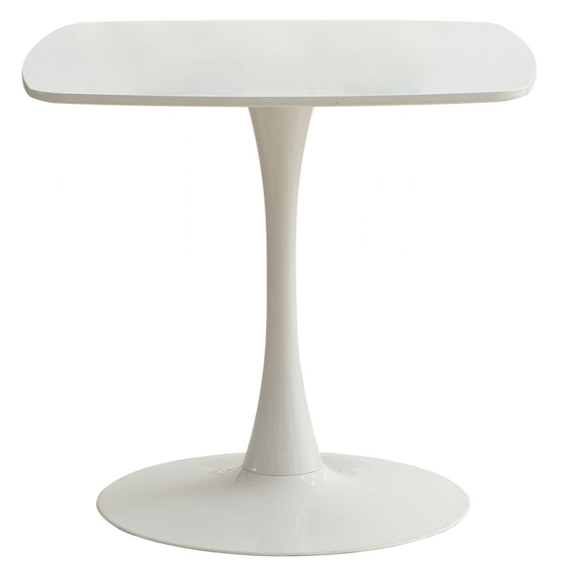 Table de salle à manger carrée 23,63 pouces de diamètre, Blanc