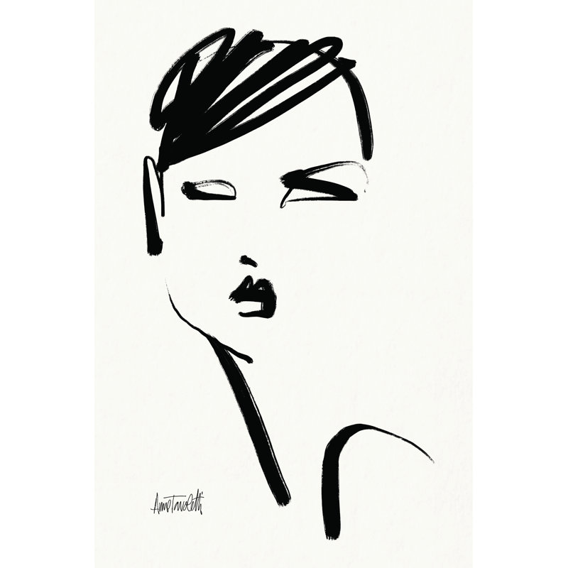Brush Portrait IV by Anne Tavoletti - Wrapped Canvas Painting, 91cm H x 61cm W