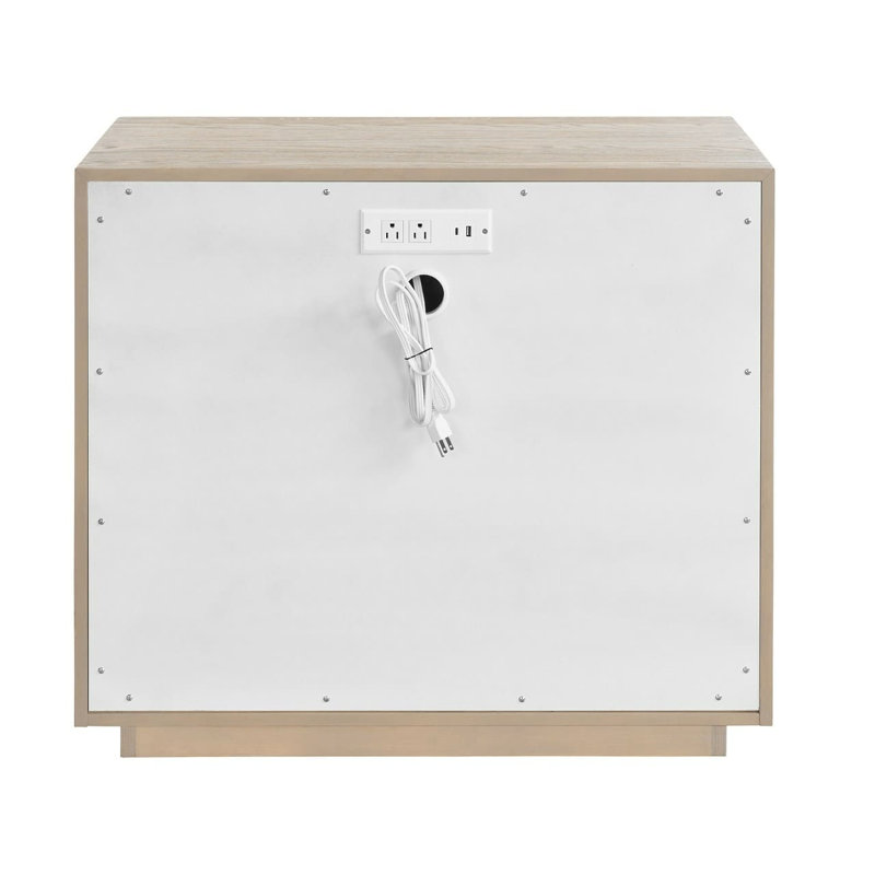 Modern 3 - Drawer Nightstand, Gray