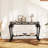 Modern Glass and Metal Console Table for Entryway with Storage and Easy Assembly-1256388446