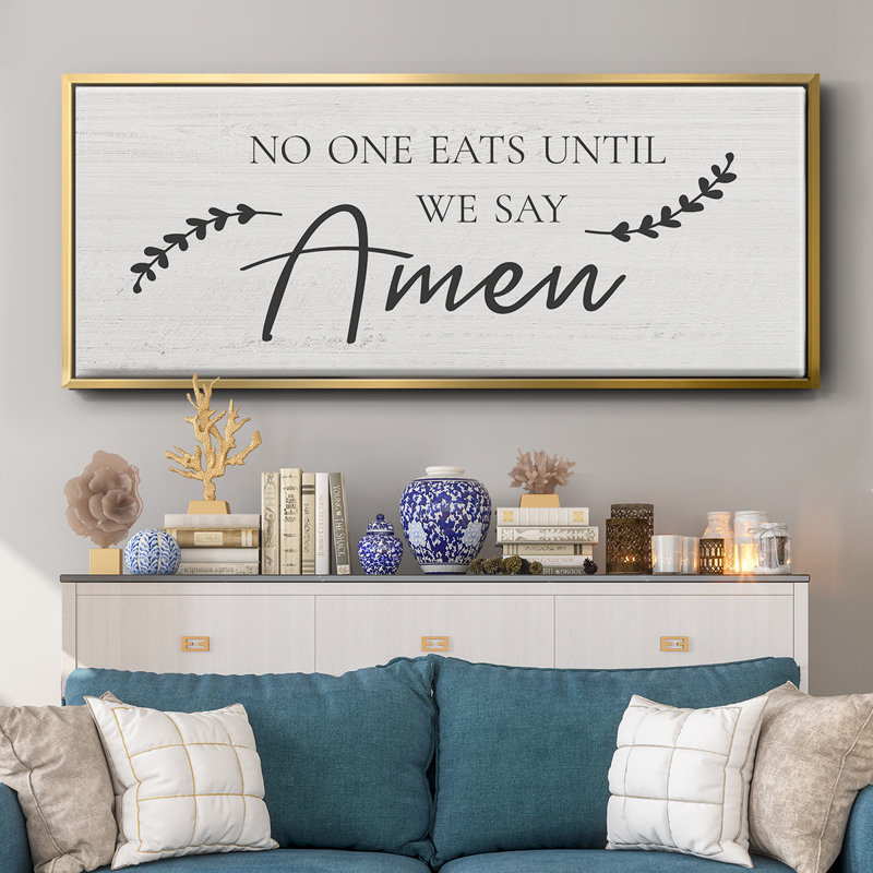Say Amen- Framed Canvas, 24" H x 60" W