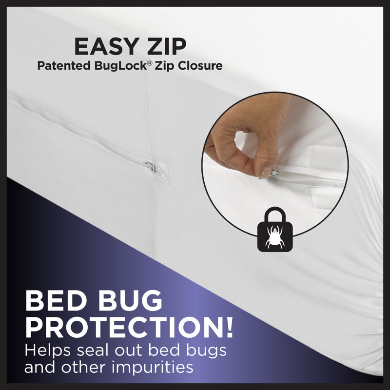 Housse de protection pour matelas Essential de Protect-A-Bed, simple TG, 100% imperméable, résistante aux punaises de lit, anti-acariens à six côtés