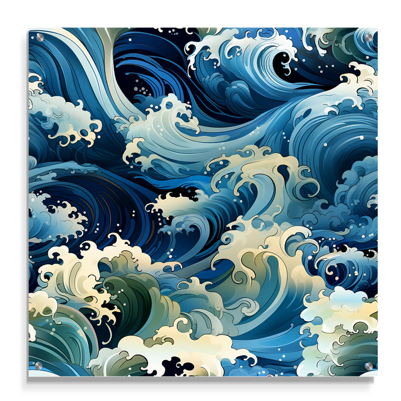 "Acrylique" - "Lily", art mural abstrait, H 16 po x l 16 po